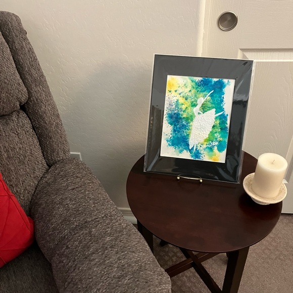 Watercolor Ballerina Dancer Wall Art Textured Painting Framed in Art Kit, 11x14" - Picture 3 of 4